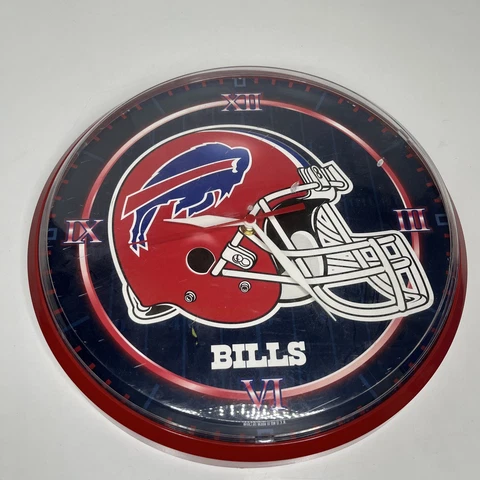 Vintage Buffalo Bills NFL Football Wall Clock Wincraft Works Great Cover