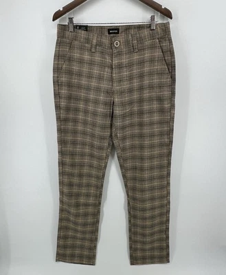 Pantalones chinos Brixton Choice estándar beige negro 32x32 para hombre nuevos Foto 1 de 4