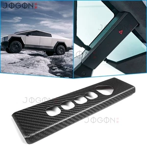 Matte Carbon For Tesla Cybertruck 2024 2025+ Roof PRND Shift Buttons Panel Trim - Picture 1 of 14