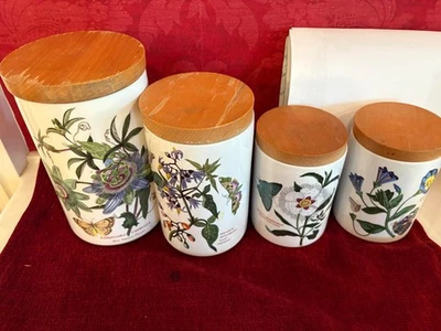 portmeirion植物园罐4件套不同花卉 — 第 1/4 张图片