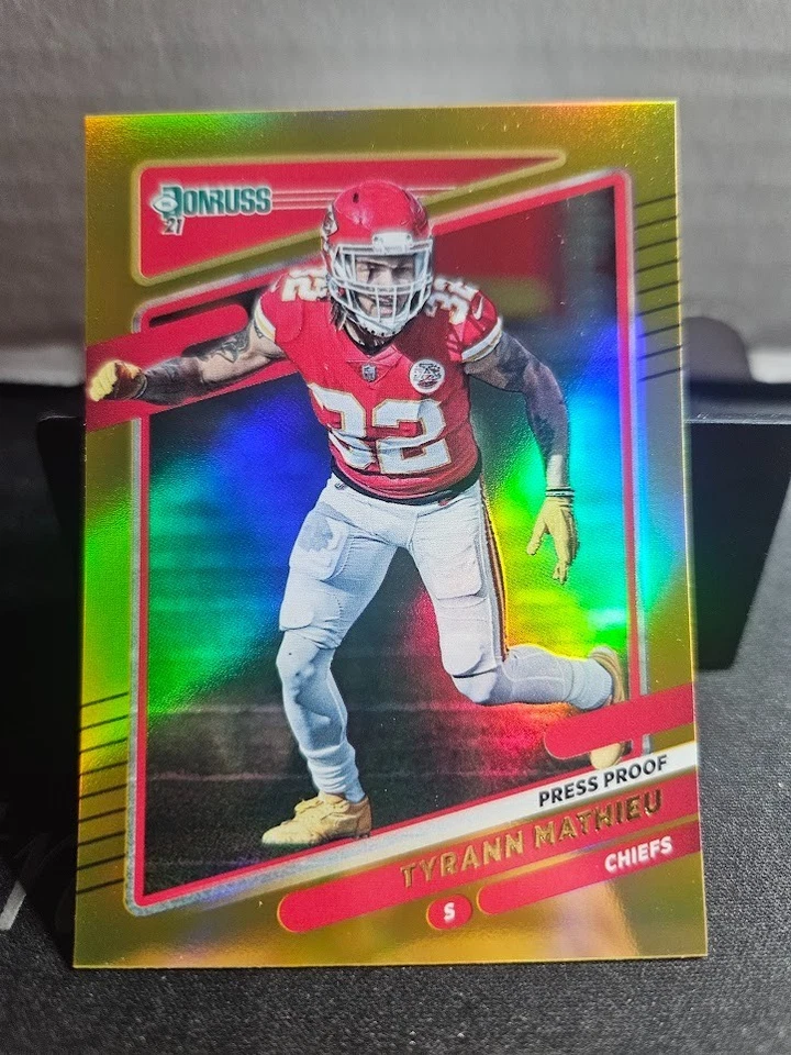 2021 Donruss Football Premium Gold Press Proof #119 Tyrann Mathieu Chiefs - Image 1 of 1