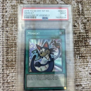 PSA 9 Yu-Gi-Oh! TCG Mimicat DRL2-EN027 1st Edition Wow BGS CGC - Picture 1 of 3