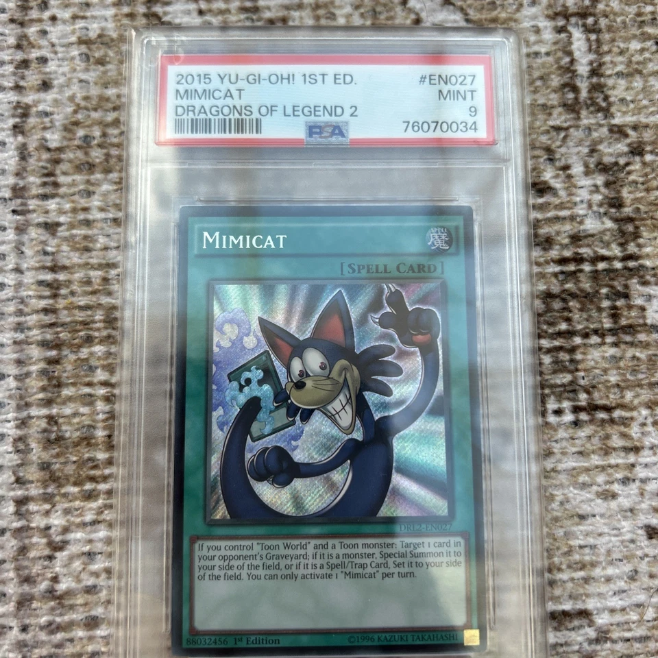 PSA 9 Yu-Gi-Oh! TCG Mimicat DRL2-EN027 1st Edition Wow BGS CGC - Image 1 of 3