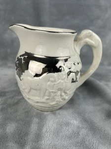 Wedgwood Milchkännchen Eturia Barlaston weiß silber Jagdhund D'Ye Ken John Peel - Bild 1 von 6