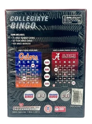 UNIVERSITY OF MICHIGAN Wolverines Bingo NCAA UM Jogo Licenciado Colegiado - Imagem 1 de 3