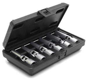 Glow Plug Socket Set 6pc – 3/8" Drive Cr-V Steel w/ U-Joint & Storage Case - Picture 1 of 4