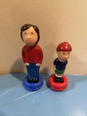 2- Vintage Bristle Blocks Toy Figures by Battat Woman Boy - Image 1 of 4