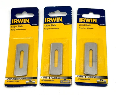 Nuevo Lote de 3 Hojas de Cuchillo para Alfombra IRWIN 1777341 5PK (15 Hojas en Total) ~Envío Gratis. Foto 1 de 4