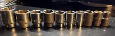 10 Mac/1Cornwell 1/2" Dr. Shallow Sockets 5/8 11/16, 3/4, 13/16, 7/8, 15/16 - Image 1 of 3
