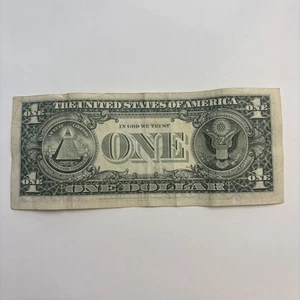 1999 Misalignment Offset Printing Transfer Error $1 Federal Reserve Note - Picture 1 of 7
