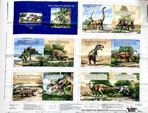 Panel de libro de tela cortada y cosida VIP Cranston Library The World of Dinosaurs - Imagen 1 de 3