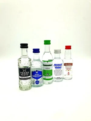 Wodka Geschenk Vodka Miniaturen Geschenkset Absolut, Three Sixty, Smirnoff u.a. - Bild 1 von 4