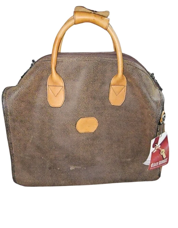 Bolsa de viagem Jack Georges couro pebbled grande/fim de semana marrom alça superior - Imagem 1 de 4