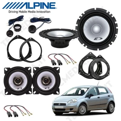 Kit 6 Casse Altoparlanti Alpine per Fiat Grande Punto 2005 Anteriore Posteriore - Immagine 1 di 4