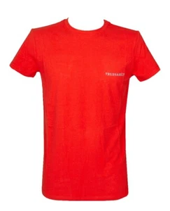 TRUSSARDI men's short-sleeved crewneck T-shirt with printed logo stretch cotton  - Picture 1 of 25