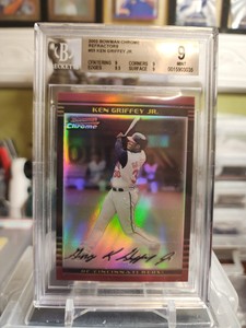 2002 Bowman Chrome Ken Griffey Jr Refractor /500 BGS 9