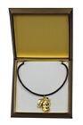 Dogo Argentino - Gold Plated Necklace With Dog, In Box, Art Dog Usa