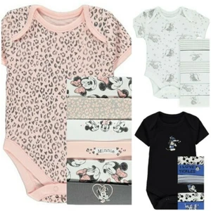 BABY DISNEY DUMBO / MICKEY MINNIE MOUSE MANGAS CORTAS PAQUETE 7 BABYGROWS - Imagen 1 de 5