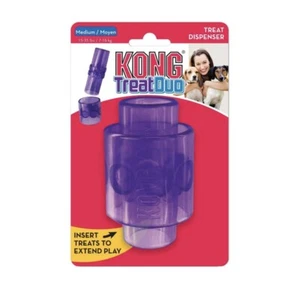 KONG Treat Duo Treat Dispenser Kibble MEDIUM 15-35lb Bouncy Durable Dog Toy Chew - Picture 1 of 5