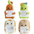 Positive Pear Doll with Positive Card Creative Good Luck Gifts for Kids Adults
