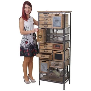 Apotheker-Schrank HWC-A43, Kommode, Tanne Holz massiv Shabby-Look 143x56x33cm - Bild 1 von 7