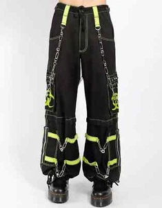 Goth Punk Techwear Cargo Pants Biohazard Chains Cyber Streetwear Rave Unisex - Picture 1 of 5