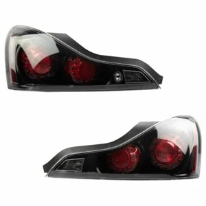 FIT INFINITI G37 Coupe 2008-2013 Q60 BLACK TAILLIGHTS TAIL LIGHTS REAR LAMPS - Picture 1 of 1