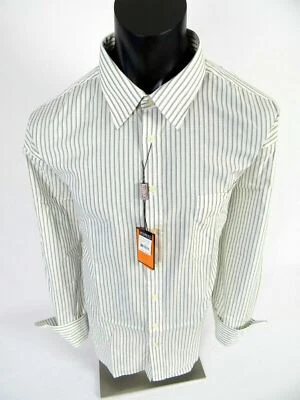 Camisa a Rayas Para Hombres Gris Blanco Gioberti Italia Talla Grande 3XL 4XL 5XL Bolsillo en el Pecho 84 Foto 1 de 4