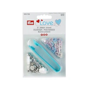 Prym non-sew JERSEY press fasteners 8mm Choose Pink Blue Green Red Includes tool - Picture 1 of 24