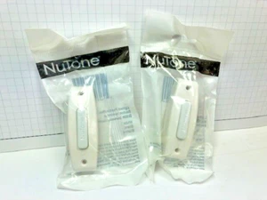 2 ea. Broan Nutone PB7LWH White Wired Lighted Push Buttons for Door Bell Chimes - Picture 1 of 5