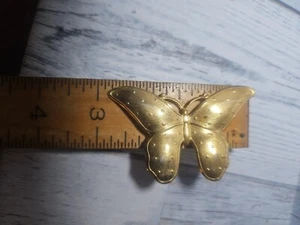 Schmetterling Anstecknadel, goldfarben, Vintage - Bild 1 von 5