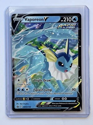 Vaporeon V - SWSH150 - Pokemon Promo Sword & Shield Ultra Rare Holo Card NM - Image 1 of 4