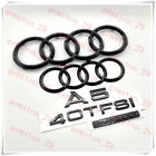 For Audi A5 2021+ Emblem GLOSS BLACK Grille Trunk Ring 40TFSI Quattro SLine Kit