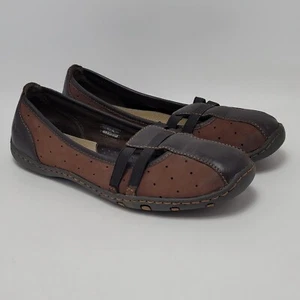 Zapatos planos de ballet Mary Jane BOC Born Concept de cuero marrón sin cordones talla 8,5 M - Imagen 1 de 14
