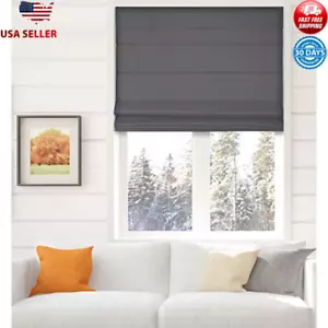 Cordless Thermal Room Darkening Roman Shades Easy Install Energy Efficient New - Picture 1 of 6