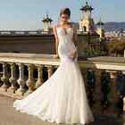 Exquisite Mermaid Wedding Dress Off Shoulder Mermaid Appliqued Lace Bridal Gowns