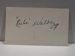 Rube Walberg d.1978 Signed 3x5 Index Card Philadelphia A's NY Giants Red Sox - Picture 1 of 1