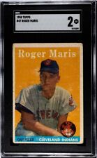 1958 Topps #47 Roger Maris SGC Graded Rookie Vintage Baseball Card *CgC605*
