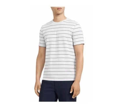 Theory Clean Tee in Ivory Stripe. NWT. Size Large. Retail- $95 - Image 1 of 4