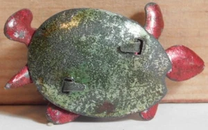 VINT METAL TURTLE ENAMEL MOVABLE MINIATURE JAPAN RARE! - Picture 1 of 2