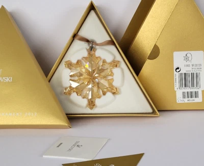 SWAROVSKI 1139970 SCS étoile édition annuelle or 2012 ornement de Noël emballage d'origine NEUF - Photo 1/3
