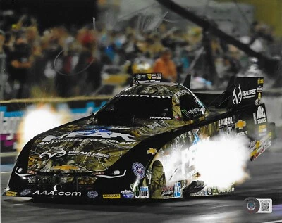 John Force Racing Firmado 8X10 Autografiado BAS NHRA Divertido Coche 16X Champ 78 Foto 1 de 2