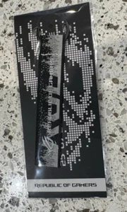 Asus ROG Republic of Gamers Schlüsselanhänger silber schwarz Etikett Fob Keying - Bild 1 von 1