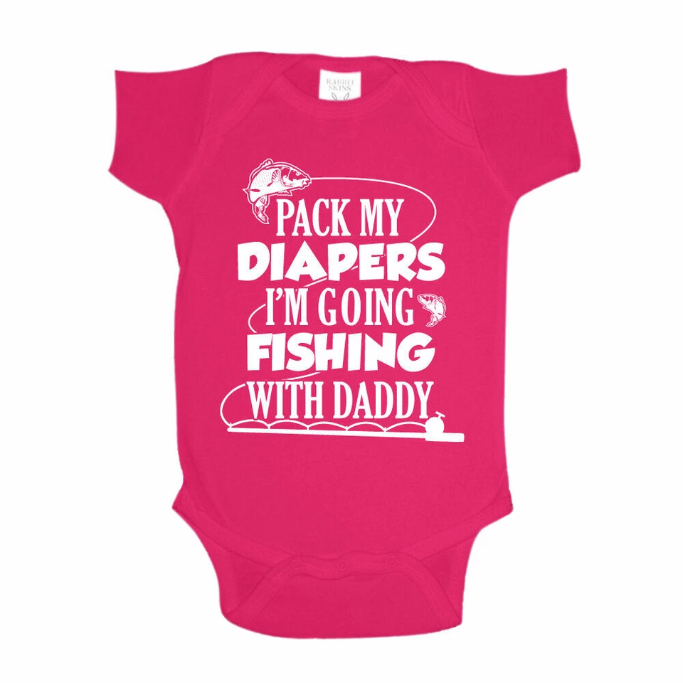 Pack My Diapers I'm Going Fishing With Daddy Bodysuit for Baby - Image 1 of 1