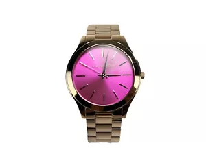 Michael Kors (MK3436) Slim Runway Rose Gold Stainless Steel Watch - Picture 1 of 3
