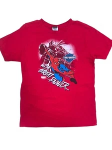 NEU Harley Davidson Spiderman Marvel Kinder Größe Large Marvel Kurzarm T-Shirt - Bild 1 von 4