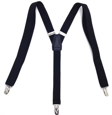 $65 Alfani Para hombres Negro Sólido Ajustado Elástico Brackets Clip-End Tirantes Foto 1 de 2