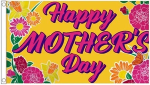 Happy Mother's Day Mothering Sunday Polyester 5'x3' Flag - LAST FEW - Picture 1 of 3