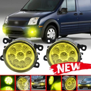2PCS YELLOW Clear Bumper Fog Light Fit Ford Transit Connect 2011 2012-2017 - Picture 1 of 12