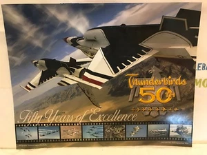THUNDERBIRDS 50TH 1953-2003 ANNIVERSARY POSTER 50 YEARS OF EXCELLENCE! POSTER - Picture 1 of 2